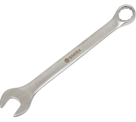 Комбинированный ключ BARTEX 17 мм, матовый, CrV сталь 169972