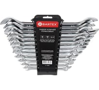 Набор рожковых ключей BARTEX 6-32 мм, хромированный, зеркальный, CrV сталь, 12 предметов 316306