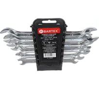 Набор рожковых ключей BARTEX 6-17 мм, хромированный, зеркальный, CrV сталь, 6 предметов 316307