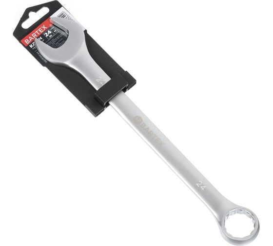 Комбинированный ключ BARTEX 24 мм, матовый, CrV сталь 169975 1
