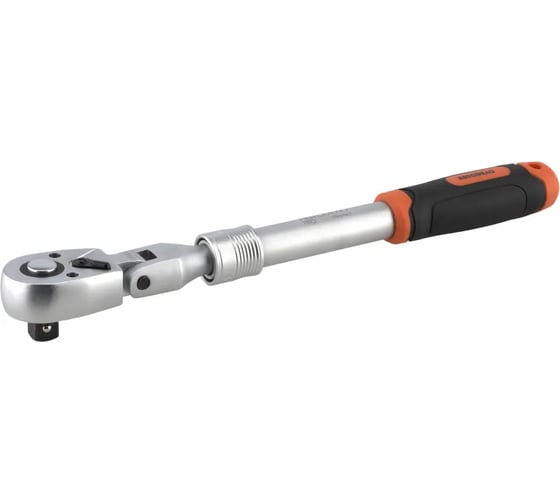 Телескопическая шарнирная трещотка АвтоDело PRO 1/2" 72 зубца, 5 градусов 39599 16162 1