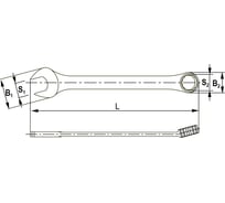 Гаечный ключ Thorvik CWI0012 комбинированный дюймовый 1/2 52901