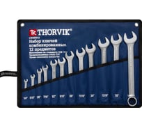 Набор ключей гаечных комбинированных дюймовых Thorvik CWIS0012 1/4"-15/16" 12 предметов в сумке 52916