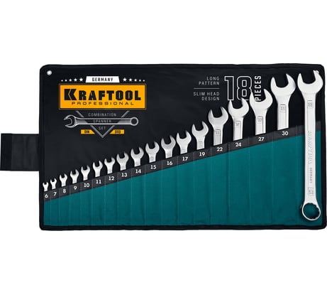 Набор комбинированных гаечных ключей Kraftool 18 шт 6 - 32 мм 27079-H18_z01