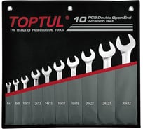Набор рожковых ключей TOPTUL 6-32 мм, 10 шт. в сумке, цвет чёрный GPCJ1001