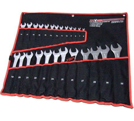 Набор ключей комбинированных BAUM 25 предметов, 6мм - 28мм, 30мм, 32мм 30-25M