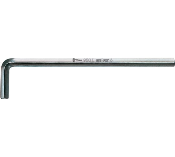 Г-образный ключ Wera 950 L SW 6/180 мм WE-021630