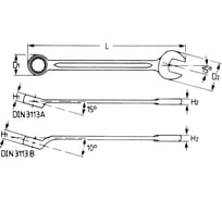 Рожково-накидной ключ Heyco HE-00400023082