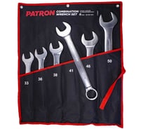 Набор комбинированных ключей PATRON 33, 36, 38, 41, 46, 50 мм, 6 предметов на полотне P-5061P(47393)