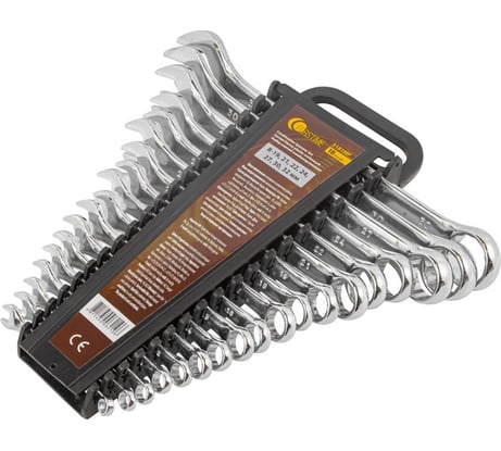 Набор ключей комбинированных FORSTIME 18 пр. (8-19,21,22,24,27,30,32мм) FT-5181MP(52499)