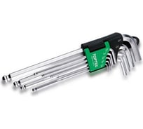 Набор ключей шестигранных TOPTUL 1/16-3/8, 9шт, длинных, с шариком GBAL0901