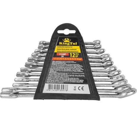 Ключи комбинированные KingTul набор 12пр. (6-15, 17, 19мм) KT-5124MP DV(58246)