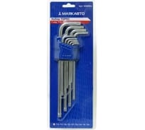 Набор ключей МАЯКАВТО TORX, Г-образные, T10-T50, удлин.,9шт. 509850л