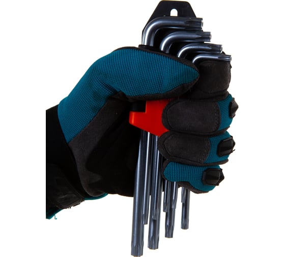 Набор имбусовых ключей HARDEN TORX, 18 см, CRV, 9 шт. 540604