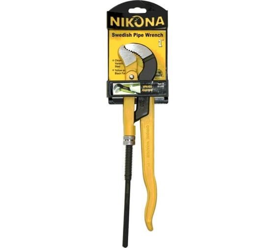 Трубный ключ NIKONA шведский S, цельнокованный, CrV, 1" 01-510