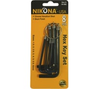 Набор шестигранных ключей NIKONA на кольце, 9 шт, 1.5-6мм 04-986