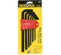 Набор шестигранных ключей NIKONA в футляре, 7шт, 3-12мм 04-901