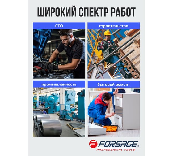 Ключ Forsage Г-образный SPLINE M10 F-76810K(2380)