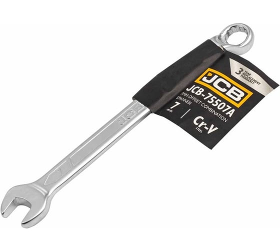 Ключ комбинированный JCB отогнутый на 75грд. 7мм JCB-75507A(58132) 1