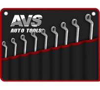 Набор гаечных накидных изогнутых ключей в сумке 6-24 мм 9 предметов AVS K2N9M A07650S