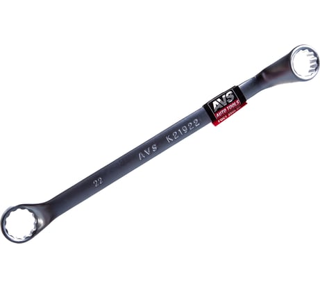 Гаечный накидной изогнутый ключ AVS 19х22 мм K21922 A07639S