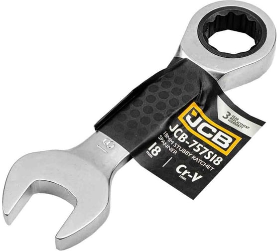 Ключ трещоточный короткий JCB 18мм JCB-757S18(58211)