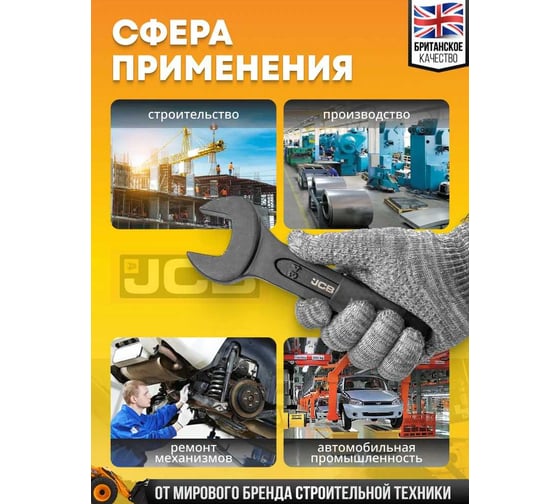 Ключ рожковый JCB ударный односторонний 36мм JCB-79136(58218)