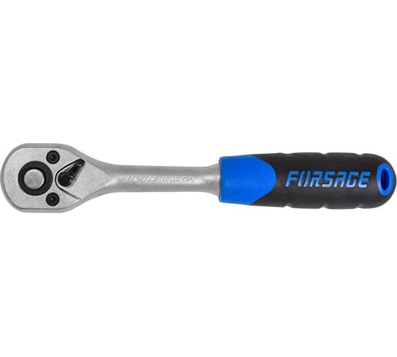 Трещотка реверсивная Forsage с резиновой ручкой 1/4"(L-150мм, 72зуб) F-80222(15815)