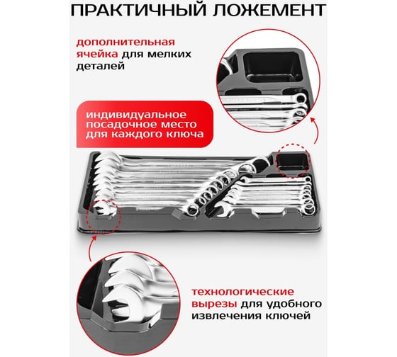 Набор комбинированных ключей Forsage 16пр. F-T5161(8238)