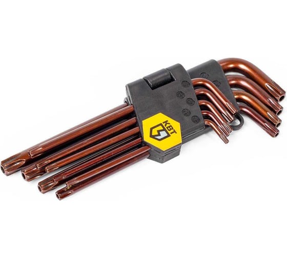 Набор ключей КВТ TORX КТ-9s Т10-Т50 82178