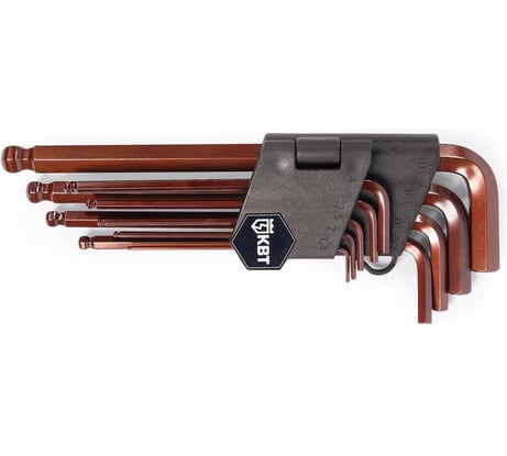 Набор шестигранных ключей с шаром КВТ КШ-9s 82177