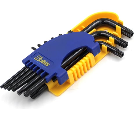 Ключи торцевые Kubis TORX 9 шт, T10, T15, T20, T25, T27, T30, T40, T45, T50, CrV 02-08-9609