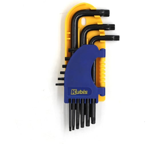 Ключи торцевые Kubis TORX 9 шт, T10, T15, T20, T25, T27, T30, T40, T45, T50, CrV 02-08-9609