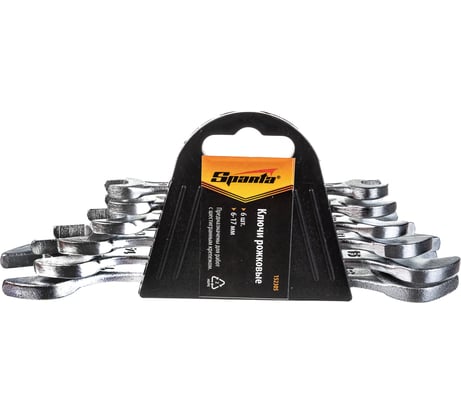 Набор рожковых ключей SPARTA 6x17 мм, 6 шт., хромированные 152305