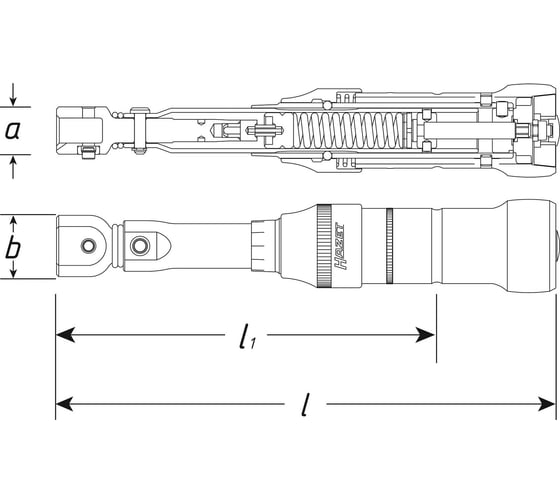 Динамометрический ключ HAZET 200-500 Нм, хвостовик 14х18 мм 6295-1CT