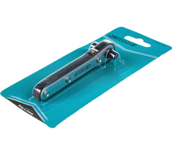 Двусторонняя мини трещотка для бит и головок 1/4 Jettools W7-24-2-1414