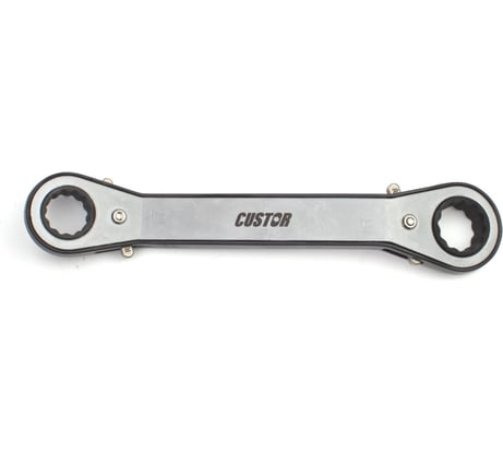 Двойной накидной ключ CUSTOR с трещоткой и реверсом 25 град 12mm x 13mm 4171213