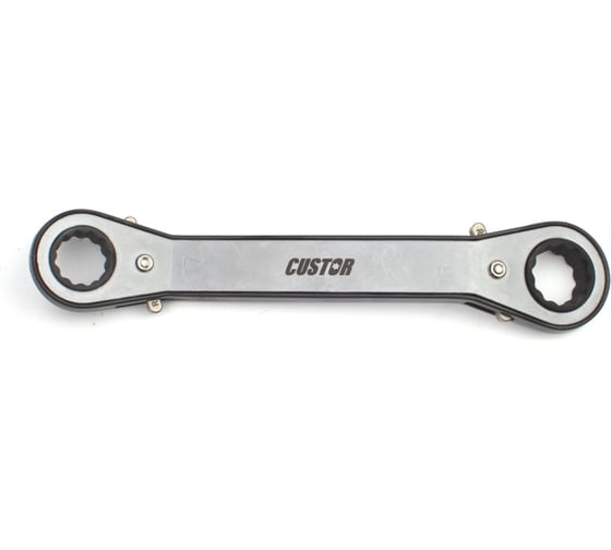 Двойной накидной ключ CUSTOR с трещоткой и реверсом 25 град 17mm x 19mm 4171719 1