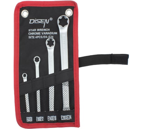 Ключи накидные Е-профиль Disen набор 4пр. DS-KTE605P(54739)