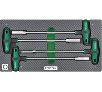 Набор торцевых ключей с Т-образной рукояткой TOPTUL 8,10,12,13 мм, 4 пр в мягком ложементе GEA0410