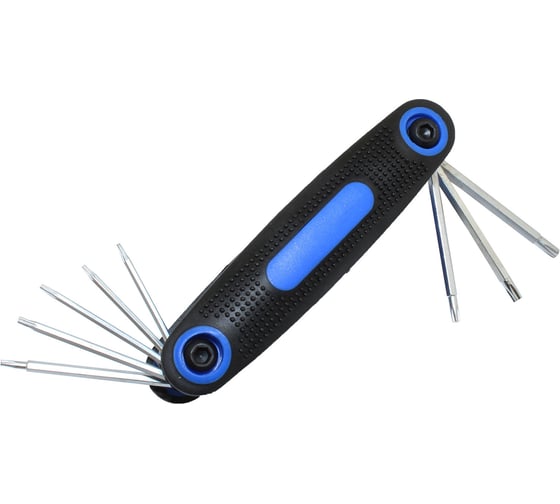 Набор шестигранных ключей TORX CNIC 2215 T5, Т6, Т7, Т8, Т9, Т10, Т15, T20 в пластиковом корпусе, 8 шт. 48766