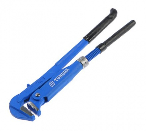Трубный ключ TUNDRA рычажный плоский зажим 90, раскрытие до 35 мм, №1, 1" 1187506 1