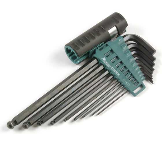 Набор шестигранных ключей Kamasa Tools с округлением, 1/16"-3/8" K 1411