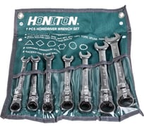 Набор ключей комбинированных шарнирных с трещоткой 7 шт HONITON 1007FHGWP В0000000188247