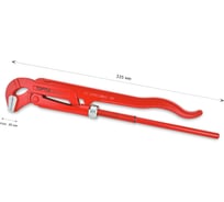 Ключ трубный рычажный TOPTUL 38 мм, L=335 мм, 90°, шведский тип, прямой захват DDAF1A32