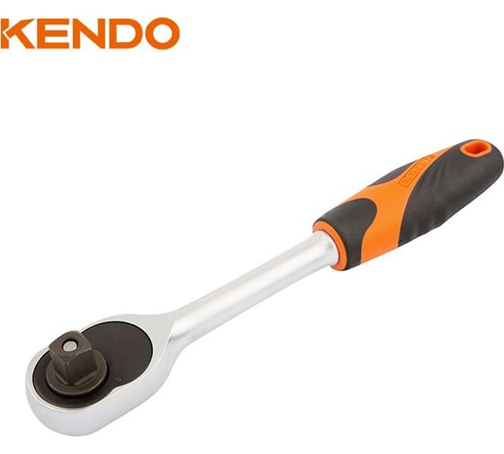 Ключ-трещотка KENDO CrV, 220 мм, зубьев 72,  3/8" 16111