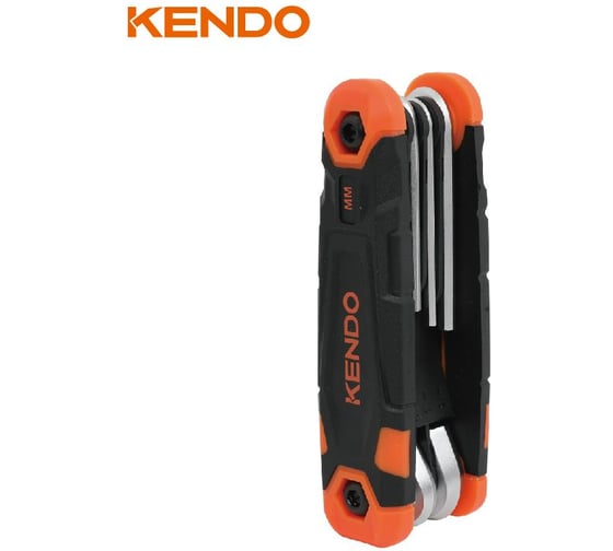 Набор складных шестигранных ключей KENDO 1.5, 2, 2.5, 3, 4, 5, 6, 8 мм 20717 1