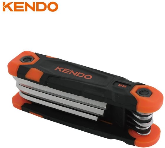 Набор складных шестигранных ключей KENDO 1.5, 2, 2.5, 3, 4, 5, 6, 8 мм 20717