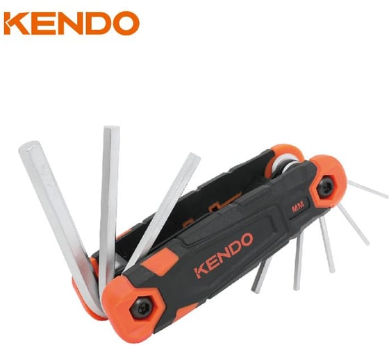 Набор складных шестигранных ключей KENDO 1.5, 2, 2.5, 3, 4, 5, 6, 8 мм 20717
