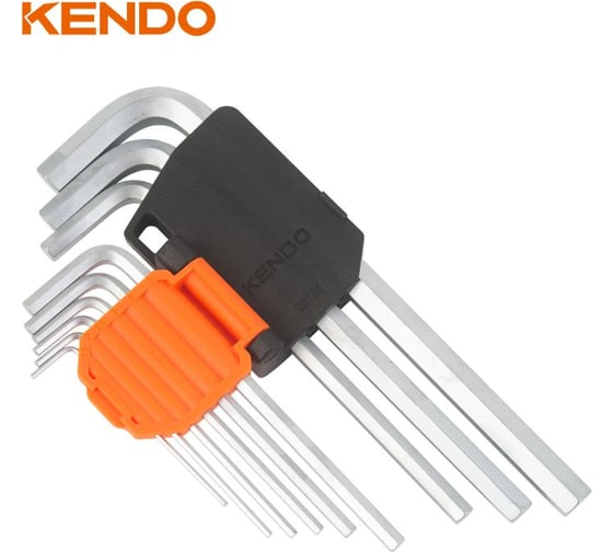 Набор длинных имбусовых ключей KENDO 9 шт. 20732